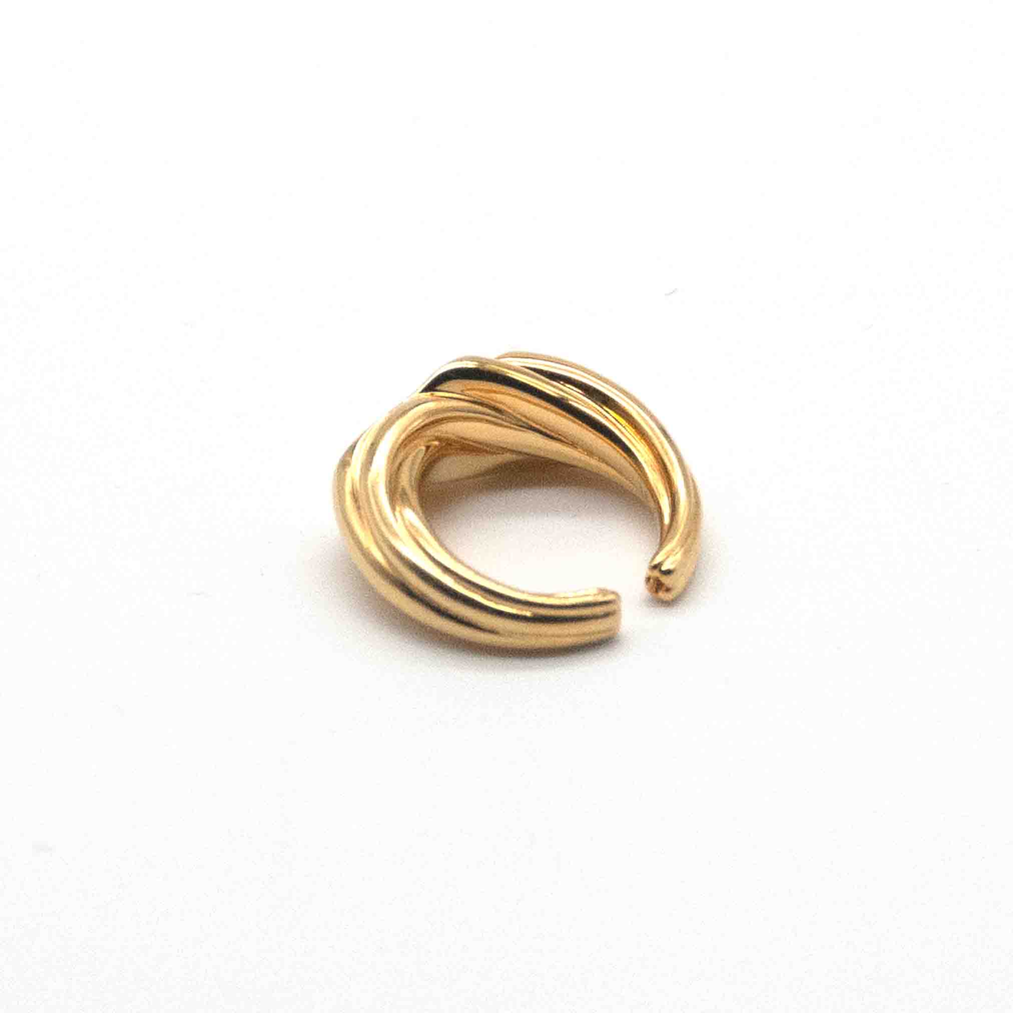 Bold Platform Silver and Gold-Plated Vermeil Ring